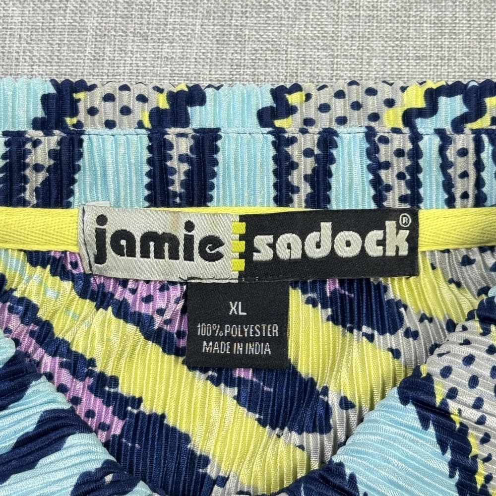 Jamie Sadock Golf Polo Shirt Women XL Multicolor Short Sleeve Collared Snap Golf - Picture 2 of 9